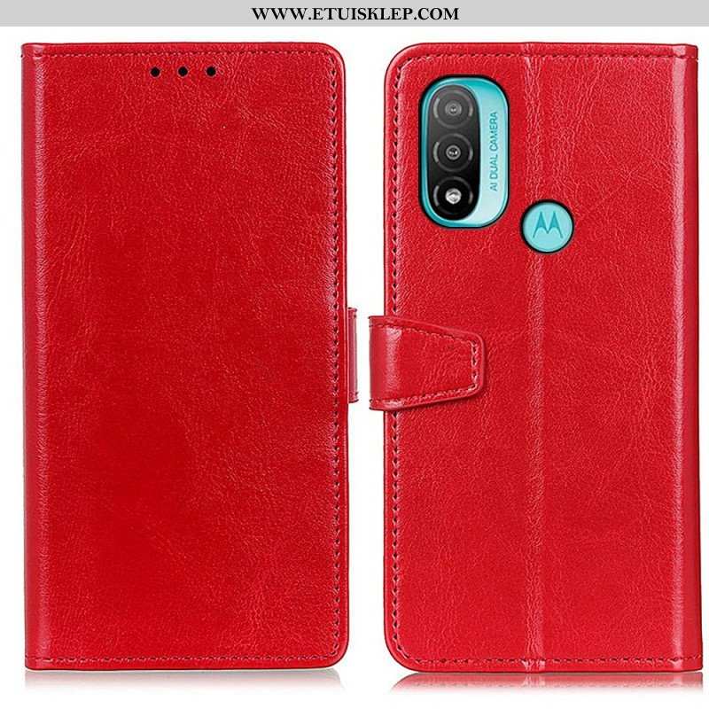 Obudowa Etui Na Telefon do Moto E40 / E30 / E20 Prosty Efekt Błyszczącej Skóry